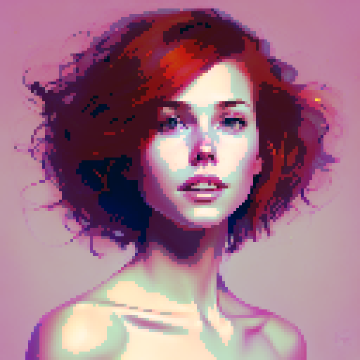 beautiful young woman, redhead, bobcut, strapless shirt, jeans, high heels, beach, smile