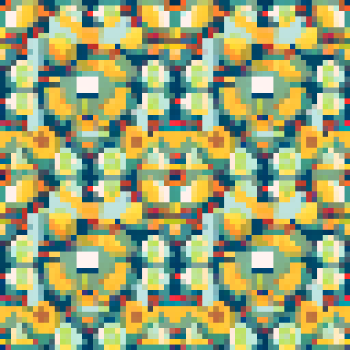 repeating seamless pattern pixeled in circles with small spacing