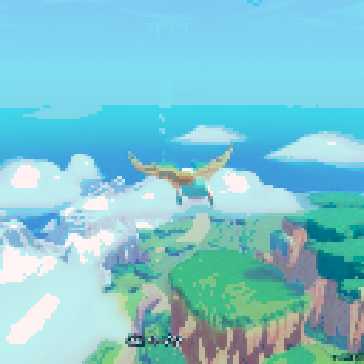 Flying above clouds, winged whale