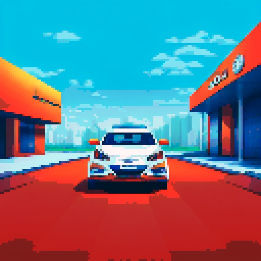 Photorealistic, centered Hyundai Solaris in a three quarter view, right wheel in front, clean background, pixel art style with sRGB colors